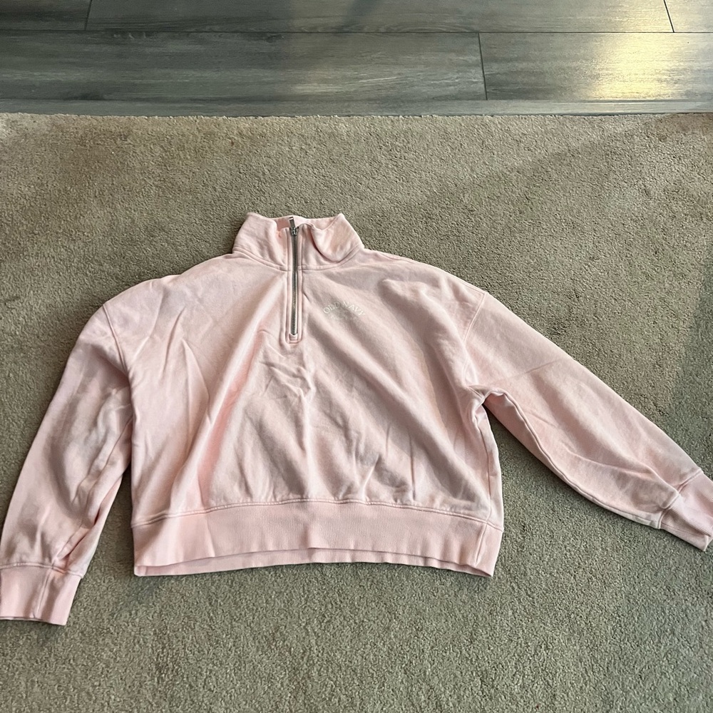 Old Navy Light Pink Zip-Up Pullover